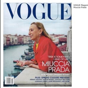 Vogue featuring a rare Miuccia  Prada cover